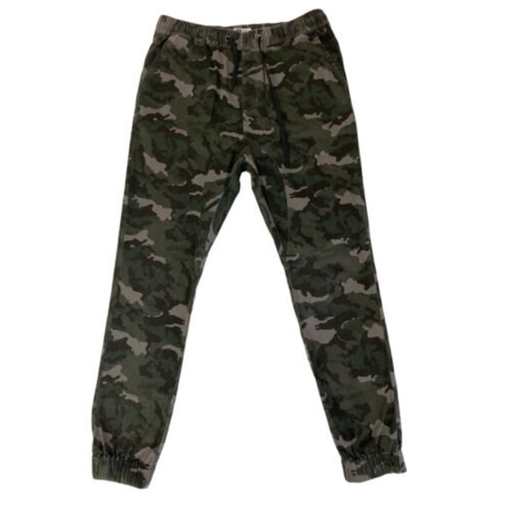LIRA Camo Jogger Pants Drawstring Stretch Cotton Size 32